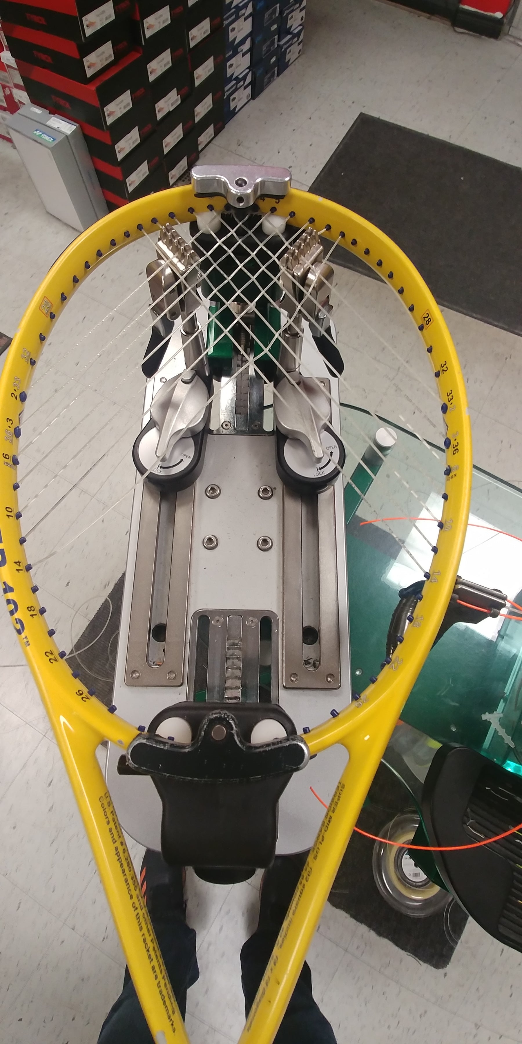 Power Angle Tennis racquet - restringing