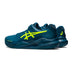 asics gel challenger 14 mens outdoor court shoe pickleball tennis restful teal color back view