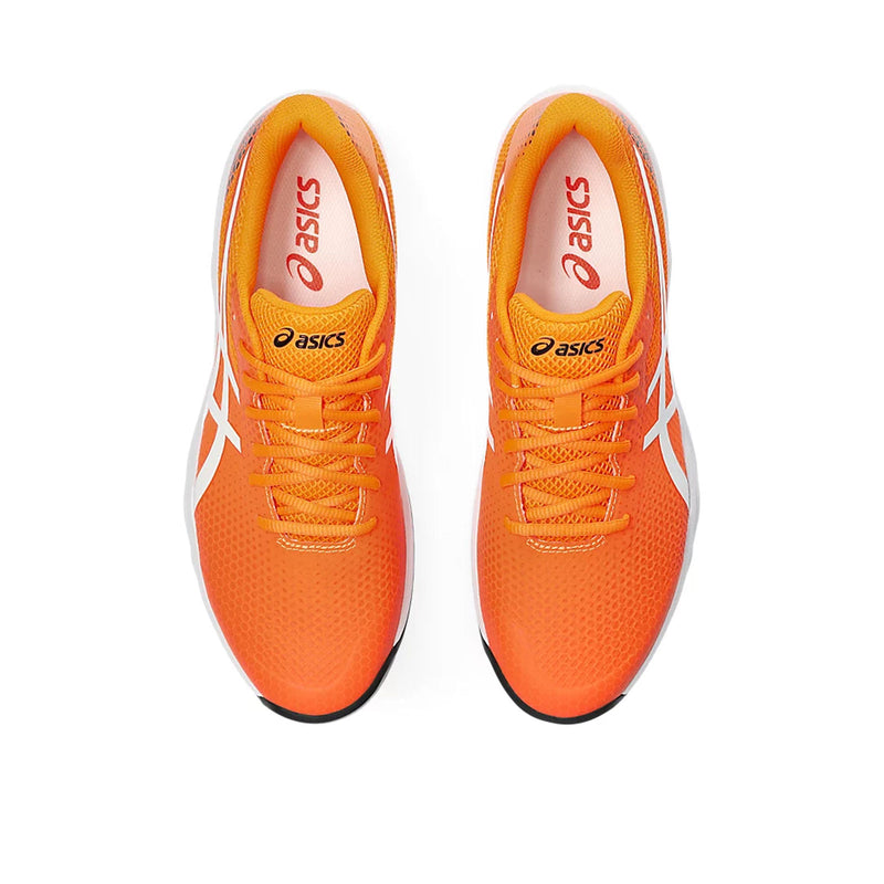 asics gel game 9 pickleball court shoe men orange top view