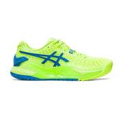 asics gel resolution 9 womens ladies outdoot court tennis pickleball shoes hazrd green