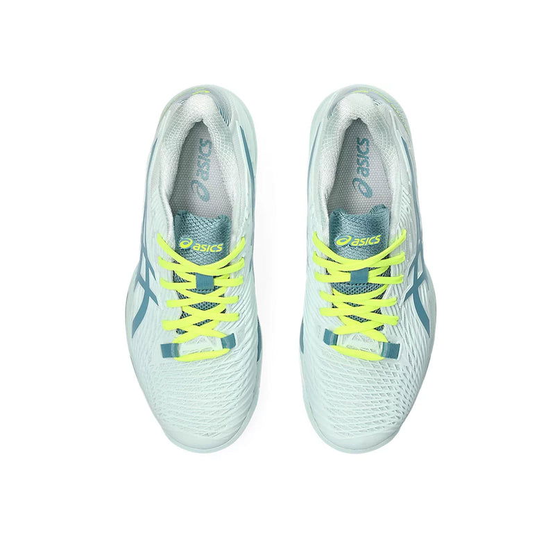 asics solution speed ff2 outdoor court shoe womens ladies light fast soothing sea color top view