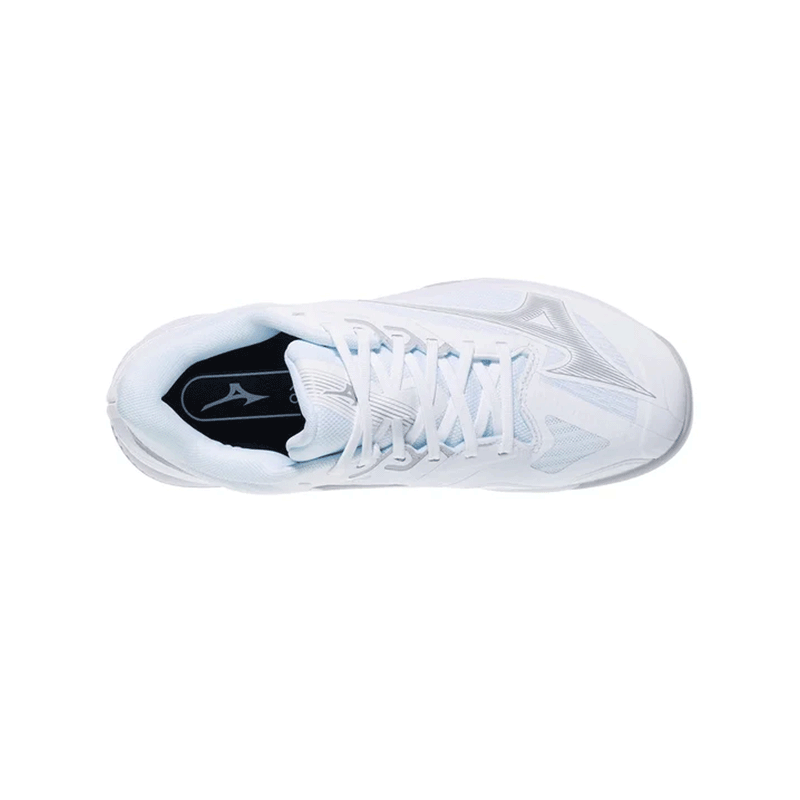 mizuno exceed court ac tennis pickleball shoe white gray sole