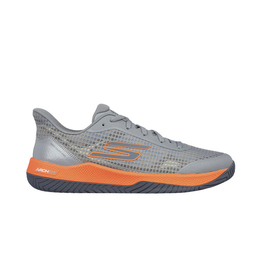 skechers viper court pro grey orange mens pickleball shoe sketchers