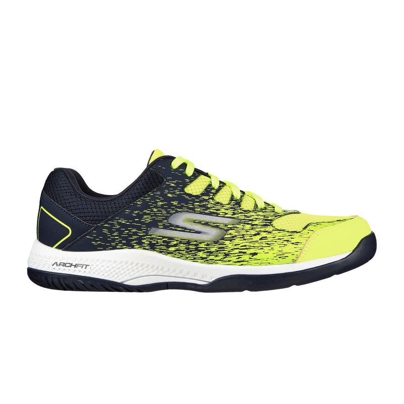 skechers viper court mens pickleabll court shoe outdoor black yellow