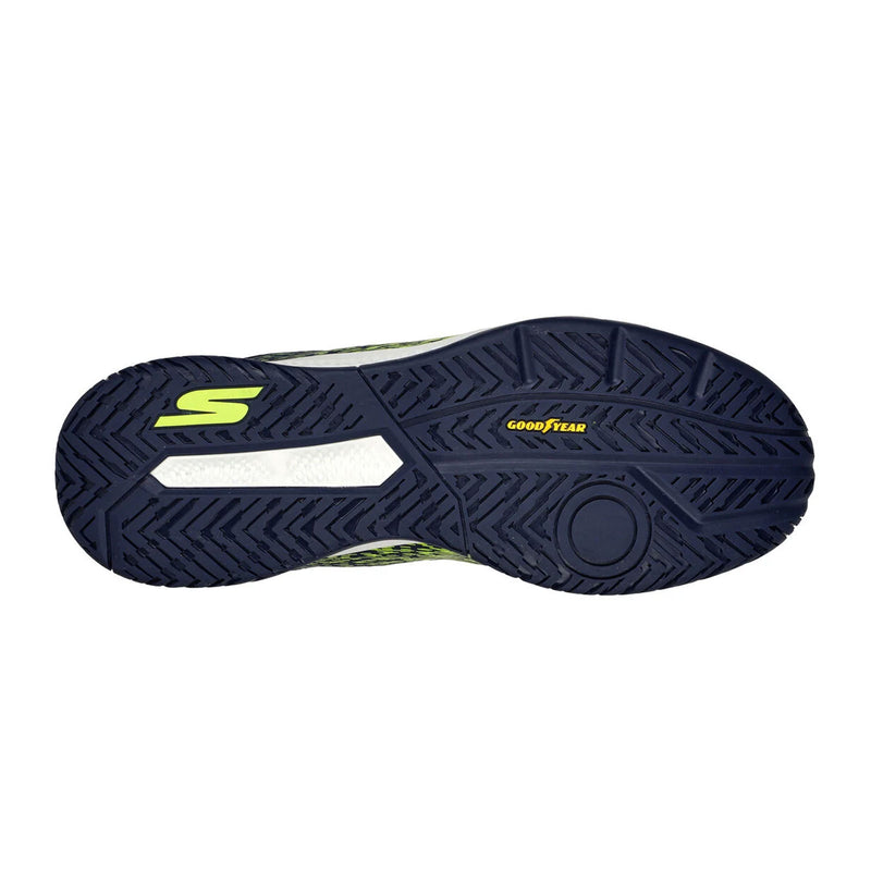 skechers viper court mens pickleabll court shoe outdoor black yellow