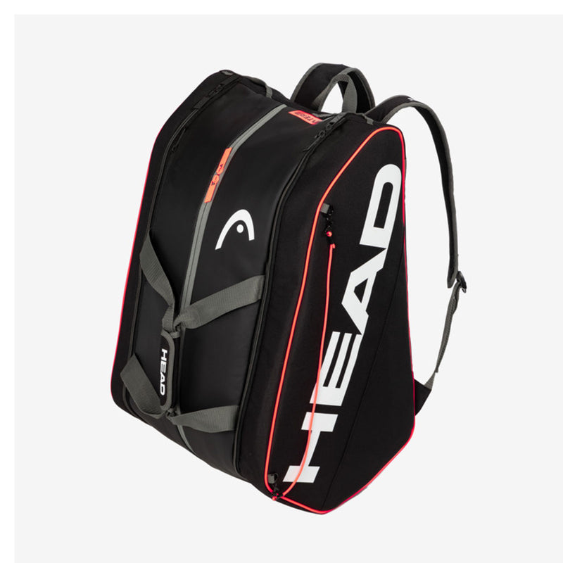 head tour supercombi pickleball bag black orange
