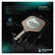 pickleball apes neo line graphite 16mm under 100 beginner pickleball paddle