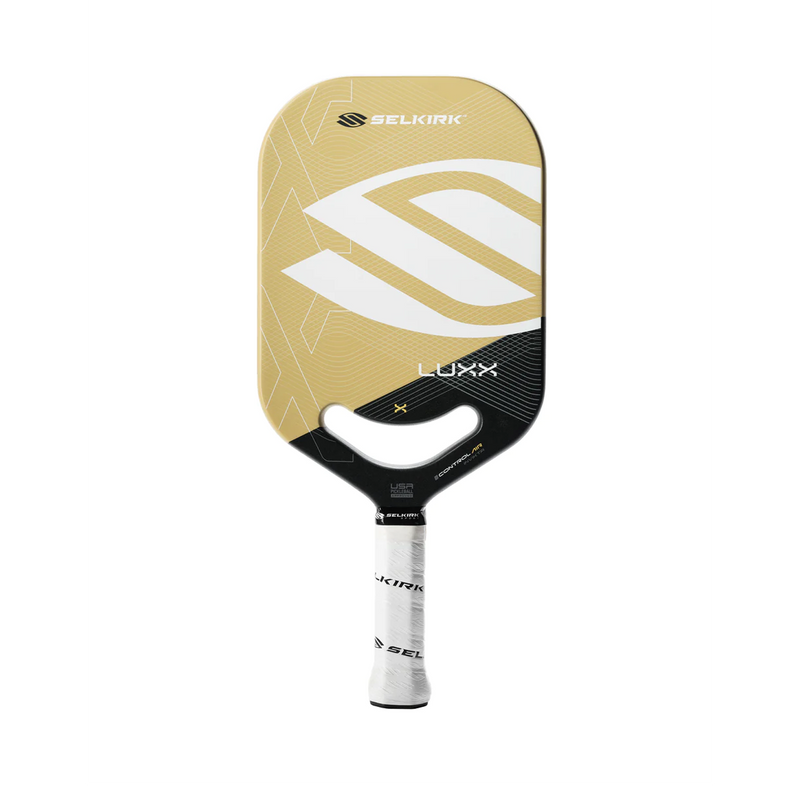 selkirk luxx control invikta gold pickleball paddle 20mm thick elongated edgless