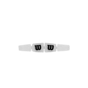 Wilson shock trap string vibration dampener silicone rubber stretch install below first cross string opaque white black