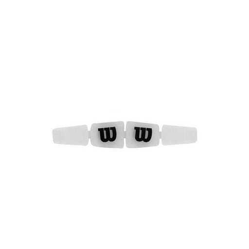 Wilson shock trap string vibration dampener silicone rubber stretch install below first cross string opaque white black