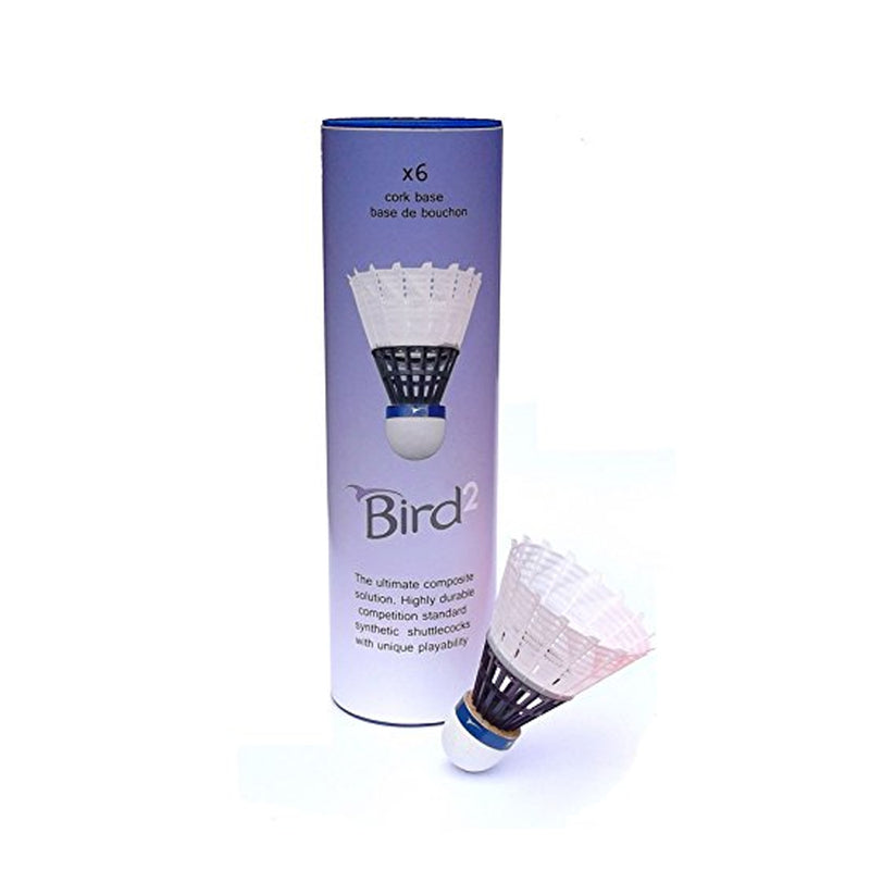 Bird2 - a composite badminton shuttlecock. 6 shuttles per tube.