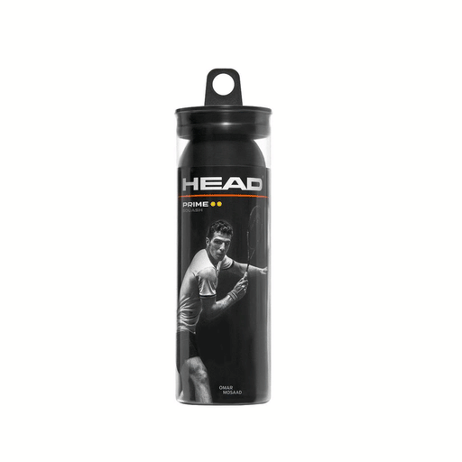 Head Prime Pro double yellow dot squash ball- 3/tube