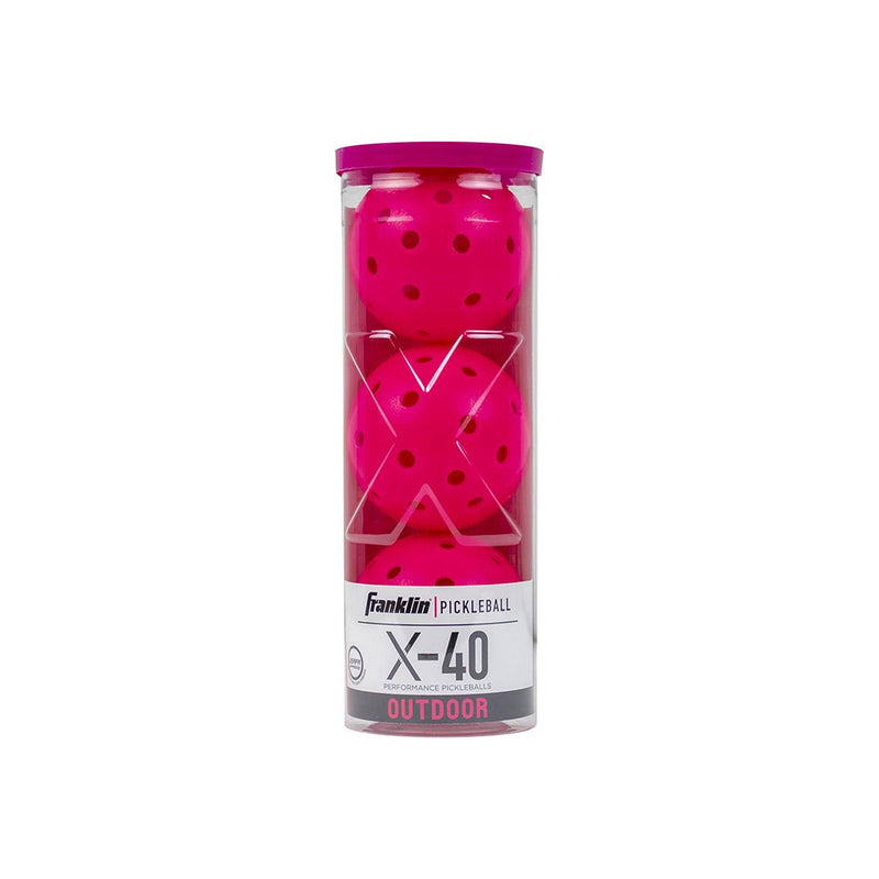 franklin x40 x 40 pickleball balls outdoor pink 3x