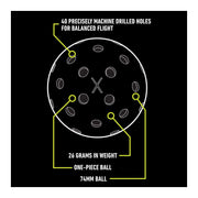 franklin x40 x 40 pickleball balls outdoor pink 3x