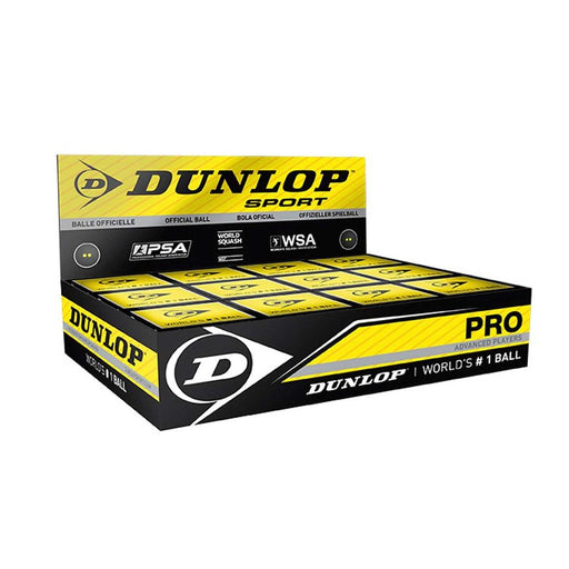dunlop squash ball for singles softball game douible yellow dot speed intermediate to advanced dozen case
