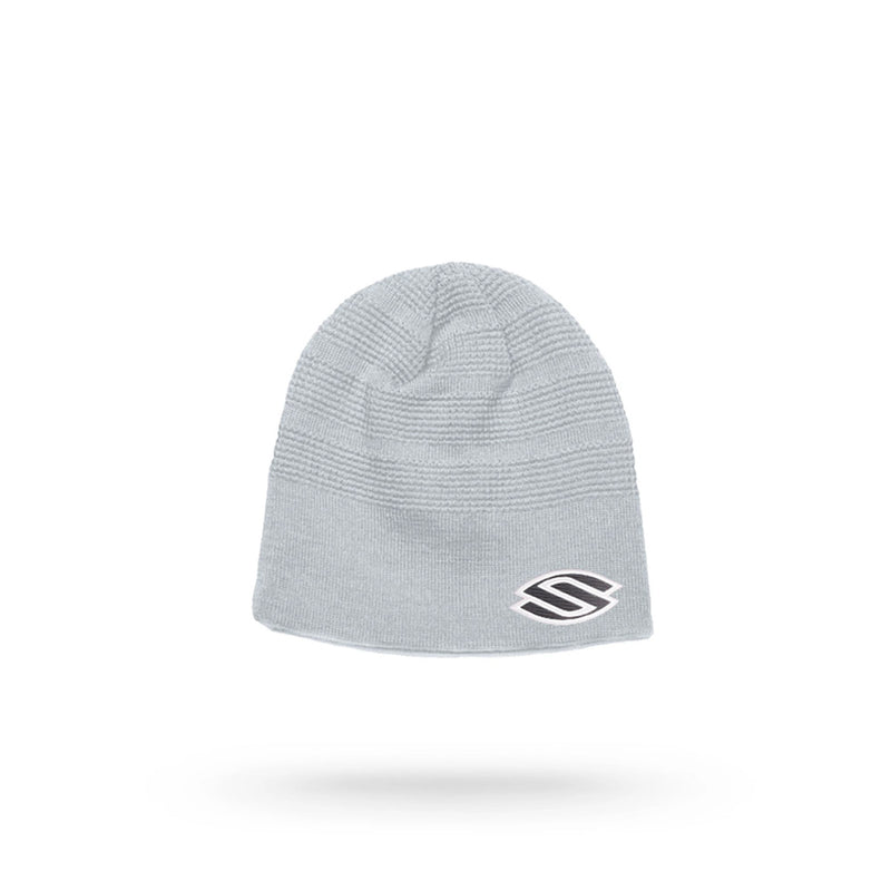 Selkirk waffle knit beanie in Silver. 