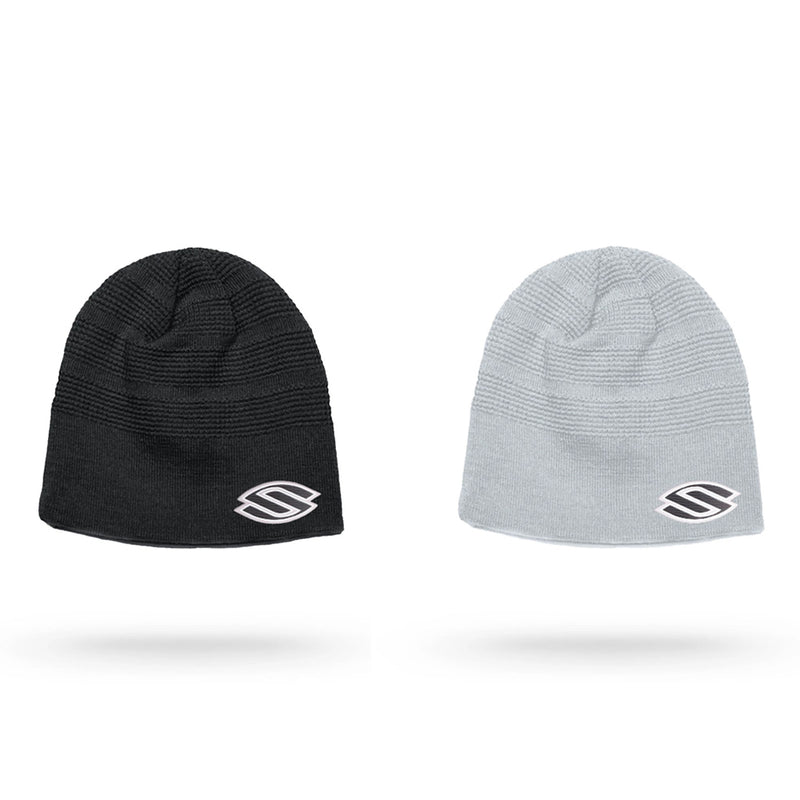 Selkirk Waffle Knit Beanie - stay warm and be cool all at the same time. Black or Silver color options.