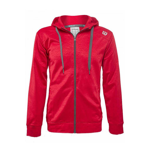 Wilson training jacket red hood grey wilson logo squash tennis badmonton pickleball
