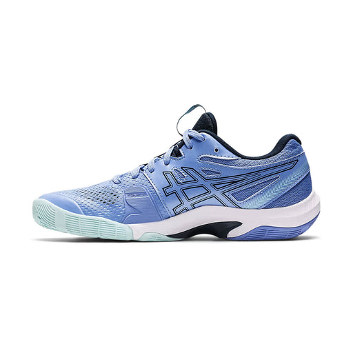asics gel blade 8 womens indoor court shoe for squash badminton pickleball periwinkle / french blue color