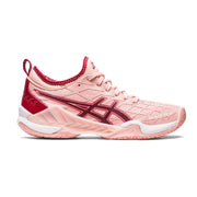 asics womens gel blast 3 ff indoor court shoe for squash badminton pickleball pink color lateral side