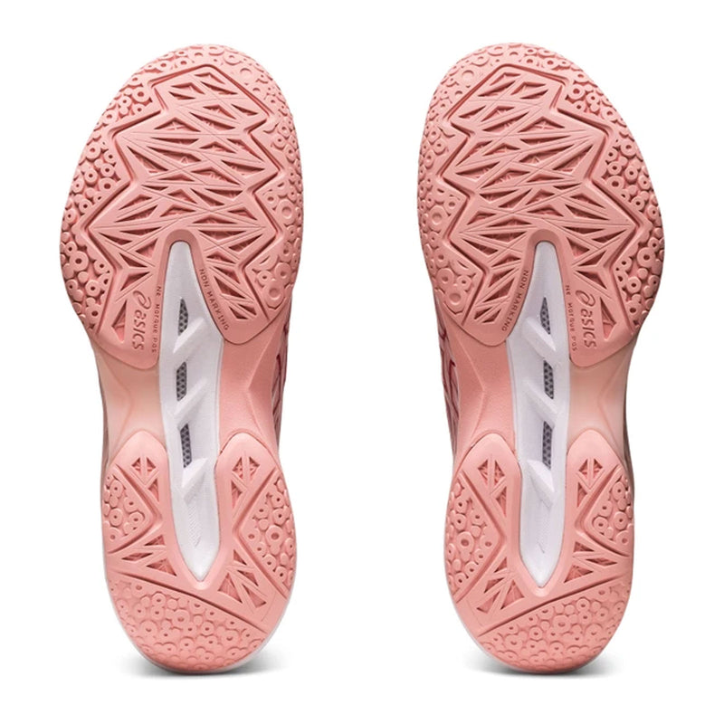 asics womens gel blast 3 ff indoor court shoe for squash badminton pickleball pink color sole