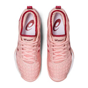 asics womens gel blast 3 ff indoor court shoe for squash badminton pickleball pink color top view