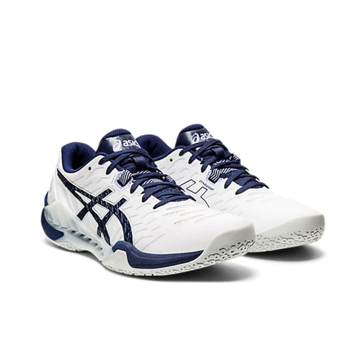 Asics Blast FF 2 squash badminton pickleball indoor shoe white blue colorway gel