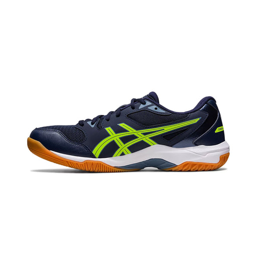 asics rocket 10 hazard green inddor court shoe pickleball squash badminton