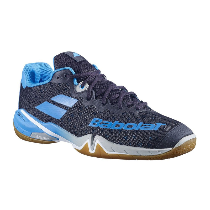 babolat shadow tour mens indoor court shoe for pickleball squash badminton. blue black color
