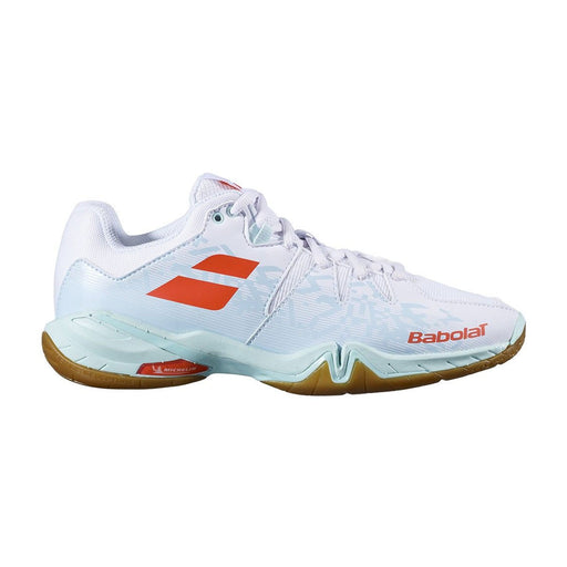 babolat shadow spirit indoor court shoe for squash pickleball badminton white mint color