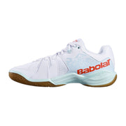 babolat shadow spirit indoor court shoe for squash pickleball badminton white mint color
