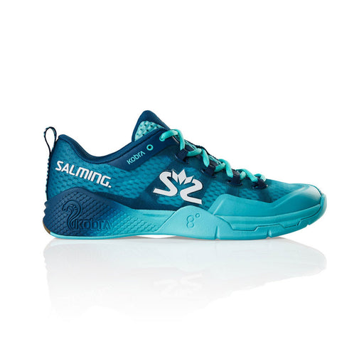 salming kobra 2 dark blue mens indoor court shoe high performance  gum rubber sole cushioing
