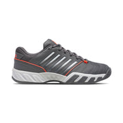 kswiss bigshot light 4 tennis pickleball outdoor court shoe grey orange medium width good value lateral side