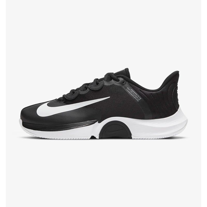 nike gp turbo hc black mens tennis shoe white hardcourt