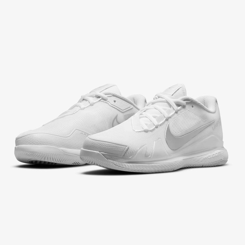 nike vapor vapour air zoom pro womens tennis pickleball shoe court hardcourt white metallic  2 shoe view