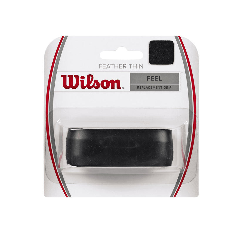Wilson Feather thin cushion grip helps reduce weight and grip size for squash badminton tennis and picklball racquets and paddles. Increases feel.