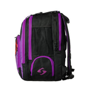 gearbox pickleball backpack purple ontario canada side view