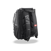 Selkirk tour backpack 2021 black white color huge bag for gear squash tennis badminton kingston ontario canada sturdy grab handle quality zippers mesh pockets