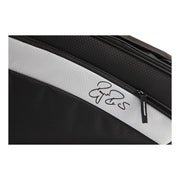 wilson rf team 3 pack tennis squash badminton bag black silver