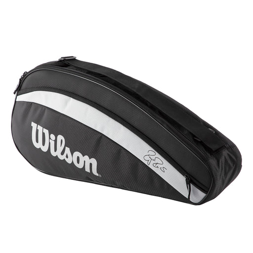 wilson rf team 3 pack tennis squash badminton bag black silver