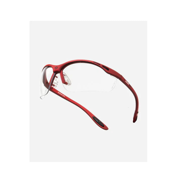 Gearbox vision eyewear for squash badminton pickleball Red color frames clear lense