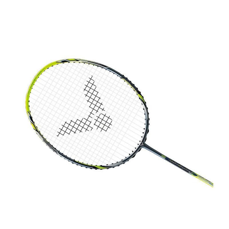 victor drive x lightfighter 60 badminotn racquet 6u weight light and fast yellow metallic