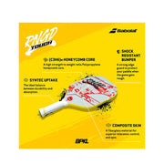 babolat renegade rngd touch pickleball paddle 7.5 oz red face canada control