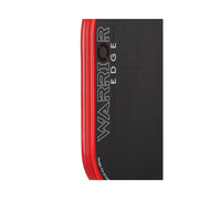diadem warrior edge red pickleball paddle now at racquet science in kingston ontario canada 16mm thick etched graphite face 4 1/8 grip close up of bumper guard