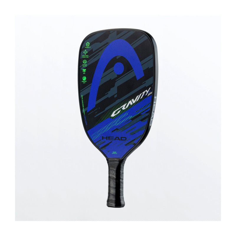 head gravity sh short handled pickleball paddle green blue sides graphite texture for spin ping pong table tennis grip