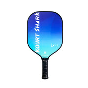 kourt sharl lx1 price point beginner intermedaite pickleball paddle Canadian company fiberglass face honeycomb core textured surface blue color