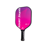 kourt sharl lx1 price point beginner intermedaite pickleball paddle Canadian company fiberglass face honeycomb core textured surface pink color