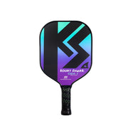 kourt shark odx1 pickleball paddle carbon fibre face honeycomb core widebody design purple green colour