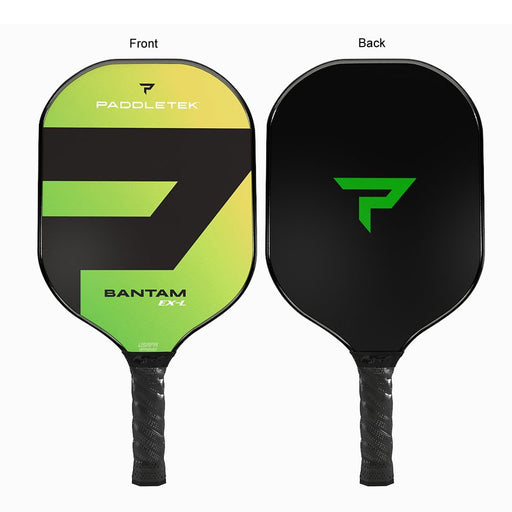 Paddletek Bantam EX-L Green - front and back of the same pickleball paddle, pretty cool.