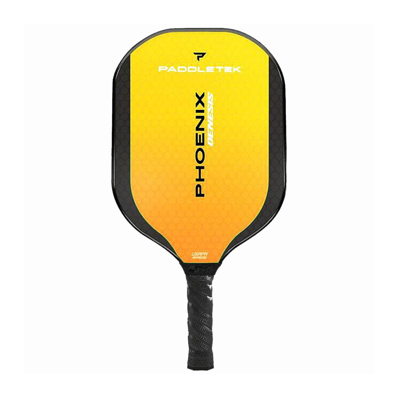paddletek phoenix genesis pickleball paddle lightweight yellow 7.4 oz to 7.8 oz